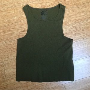 BDG Cropped Ribbed Tank Top